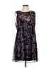 Express Paisley Black Casual Dress Size L - photo 1