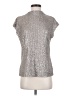 Calvin Klein Metallic Silver Short Sleeve Top Size S - photo 1