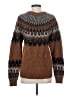 A.L.C. Chevron-herringbone Brown Wool Pullover Sweater Size S - photo 2