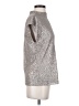 Calvin Klein Metallic Silver Short Sleeve Top Size S - photo 4