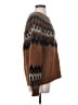 A.L.C. Chevron-herringbone Brown Wool Pullover Sweater Size S - photo 4