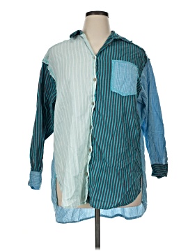 Free People 3/4 Sleeve Button Down Shirt