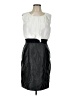 Max and Cleo 100% Polyester Houndstooth Silver Cocktail Dress Size 12 - photo 1