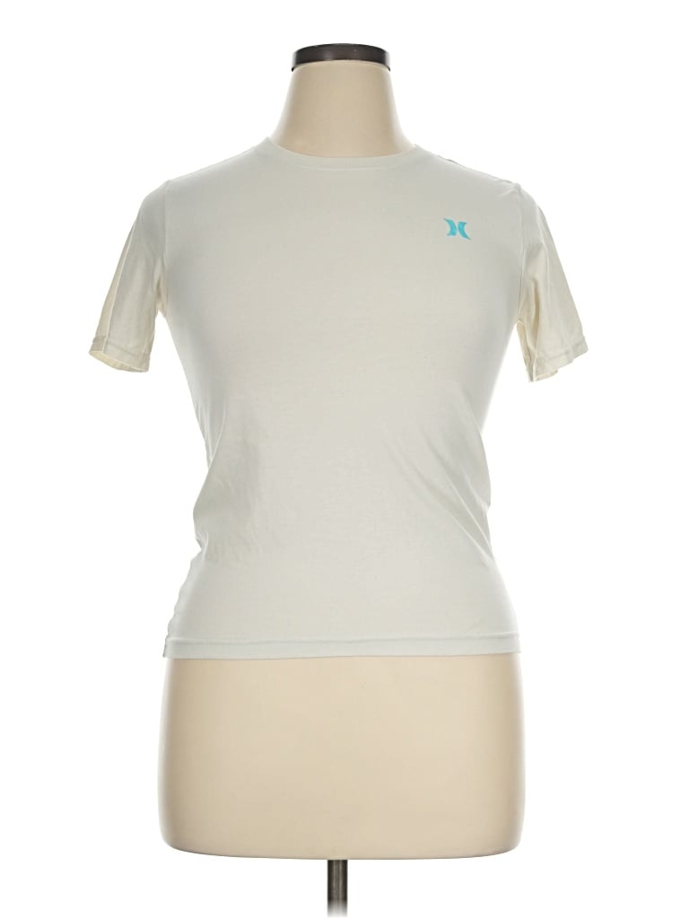 Pre-owned Hurley Short Sleeve T-shirt In Ivory