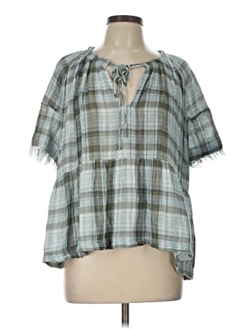 Pilcro by Anthropologie Short Sleeve Blouse (view 1)