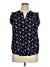 Maison Jules 100% Polyester Blue Sleeveless T-Shirt Size XL - photo 1
