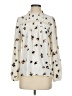 Ann Taylor Print Ivory Long Sleeve Blouse Size XXS - photo 1