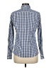 Lands' End 100% Baumwolle Checkered-gingham Blue Long Sleeve Button-Down Shirt Size 6 - photo 2