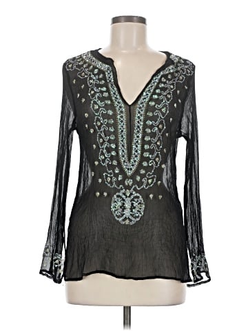 Venus Long Sleeve Silk Top (view 1)