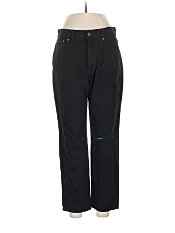 Madewell The Petite Perfect Vintage Jean in Stone Black: Knee-Slit Edition (view 1)