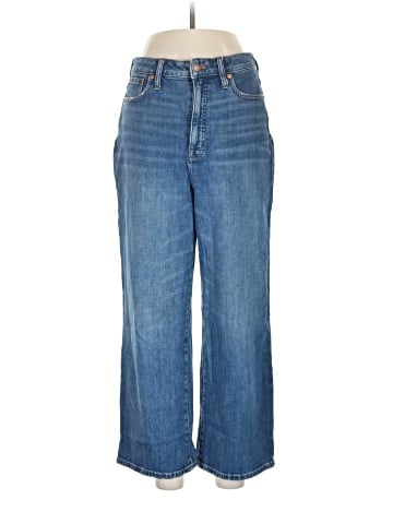 Madewell Curvy Slim Wide-Leg Crop Jeans in Newington Wash (view 1)