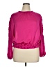 Ann Taylor Pink Long Sleeve Blouse Size XL - photo 1