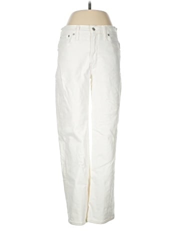 Madewell The Mid-Rise Perfect Vintage Straight Jean in Tile White (view 1)