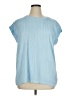 Max Studio 100% Polyester Blue Short Sleeve Blouse Size XL - photo 1
