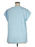 Max Studio 100% Polyester Blue Short Sleeve Blouse Size XL - photo 2