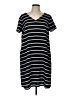Apt. 9 100% Polyester Stripes Black Casual Dress Size L - photo 1