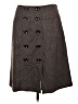 Apt. 9 Chevron-herringbone Gray Casual Skirt Size 10 - photo 1