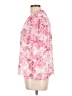 Maison d' Amelie 100% Polyester Floral Pink Short Sleeve Blouse Size L - photo 5