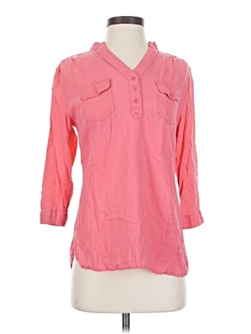 Kenar 3/4 Sleeve Button-Down Shirt (view 1)