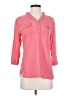 Kenar Pink 3/4 Sleeve Button-Down Shirt Size S - photo 1
