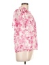 Maison d' Amelie 100% Polyester Floral Pink Short Sleeve Blouse Size L - photo 4