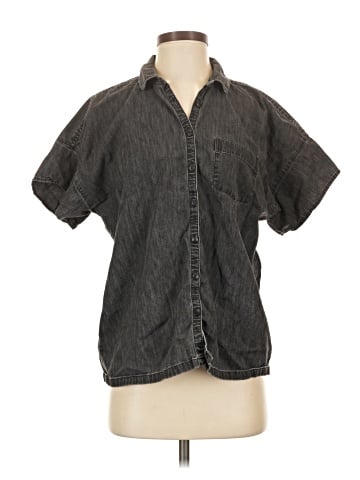 Madewell Denim Rolled-Sleeve Shirt in Lunar Wash (view 1)