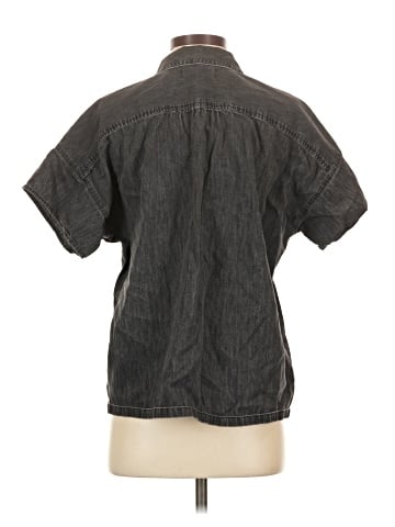 Madewell Denim Rolled-Sleeve Shirt in Lunar Wash (view 2)