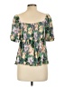 O'Neill 100% Viscose Green Short Sleeve Blouse Size XL - photo 2