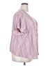 Torrid 100% Rayon Stripes Pink Short Sleeve Blouse Size 3X Plus (3) - photo 4