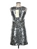 Freeway Metallic Silver Cocktail Dress Size M - photo 2