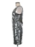 Freeway Metallic Silver Cocktail Dress Size M - photo 5