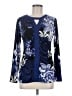 Susan Graver Blue Long Sleeve Blouse Size M - photo 1