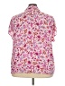 Torrid Floral Pink Short Sleeve Blouse Size 3X Plus (3) - photo 2