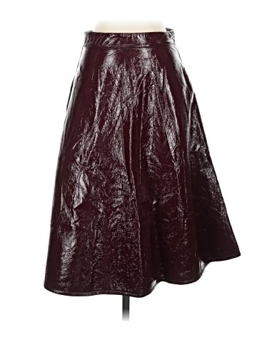 Elli White Faux Leather Skirt (view 1)