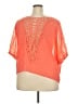 Dots 100% Polyester Orange Short Sleeve Blouse Size 2X - photo 2
