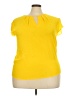 NY&C 100% Polyester Yellow Short Sleeve Blouse Size XXL - photo 1