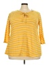 Lane Bryant Yellow 3/4 Sleeve Top Size 18 - 20 Plus - photo 1