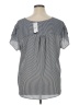 PREMISE 100% Polyester Gray Short Sleeve Blouse Size 1X - photo 2