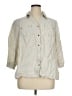 JM Collection 100% Linen Ivory 3/4 Sleeve Button-Down Shirt Size 14W - photo 1