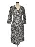 Chico's 100% Polyester Animal Print Black Cocktail Dress Size S - photo 1