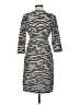 Chico's 100% Polyester Animal Print Black Cocktail Dress Size S - photo 2