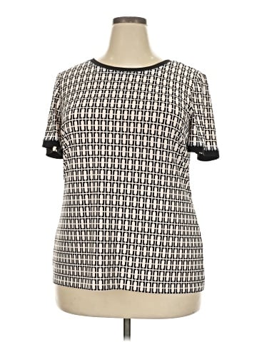 Anne Klein Short Sleeve Blouse (view 1)