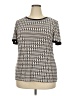 Anne Klein Silver Short Sleeve Blouse Size 2X (estimated) - photo 1