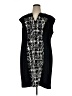 Connected Apparel Graphic Black Casual Dress Size 16 - photo 1
