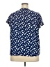 Hilary Radley 100% Polyester Blue Short Sleeve Blouse Size XXL - photo 2