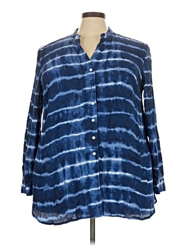 Lane Bryant 3/4 Sleeve Button-Down Shirt (view 1)