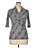 Brittany Black Silver 3/4 Sleeve Top Size XL (estimated) - photo 1