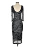 ECI Graphic Silver Cocktail Dress Size S - photo 2