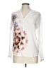 Desigual Floral White Long Sleeve Blouse Size L - photo 1