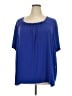 Maggie Barnes Blue Short Sleeve Blouse Size 20 (4) - photo 1
